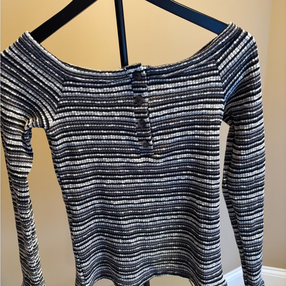 Project Social T Black and White Striped Top